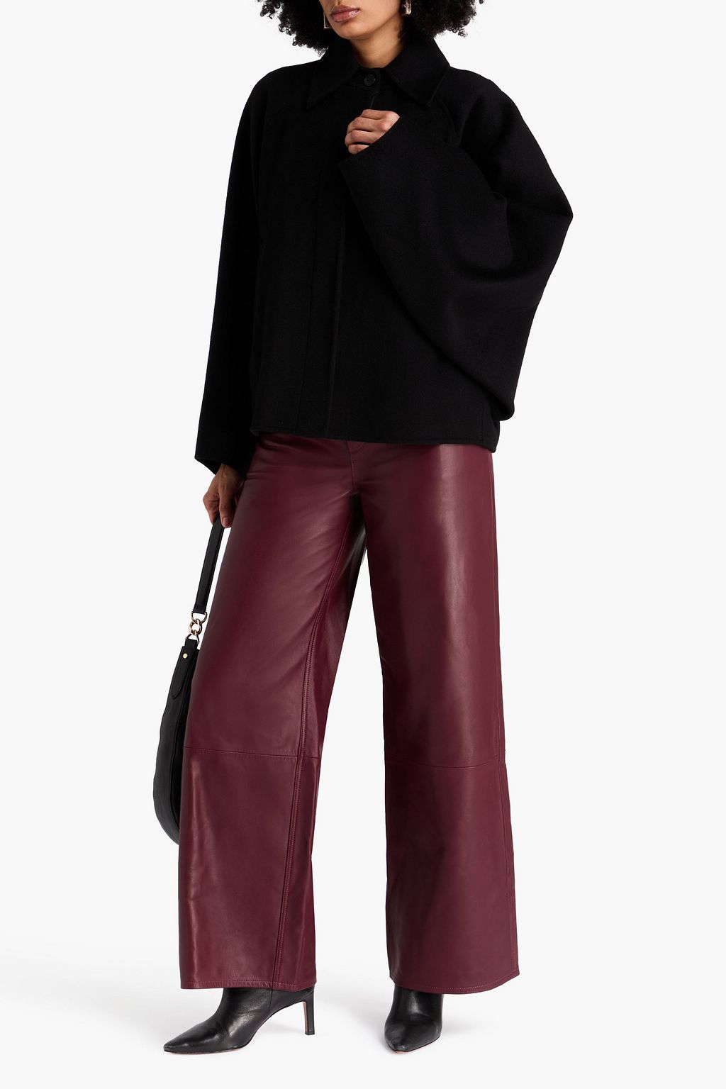 LOULOU STUDIO Camila Mantel aus einer Woll-Kaschmirmischung mit Cape-Effekt