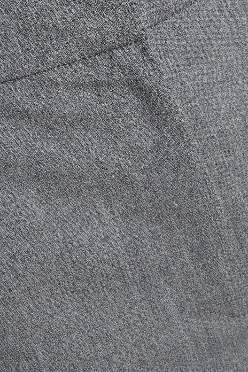 LOULOU STUDIO ウールツイル クロップド ストレートレッグパンツ