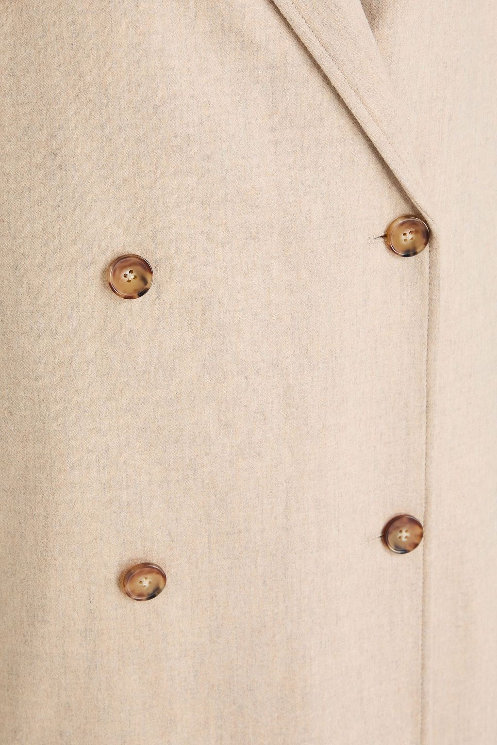 LOULOU STUDIO معطف زينو من الفلانيل ومزيج الصوف بصفين من الأزرار