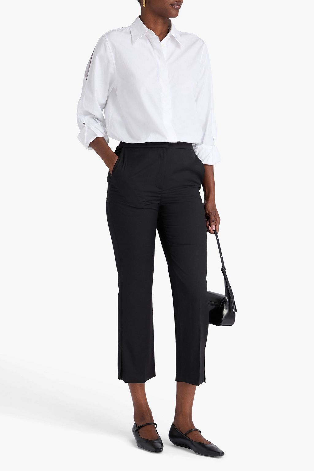 LOULOU STUDIO Dorkas cropped wool-twill straight-leg pants