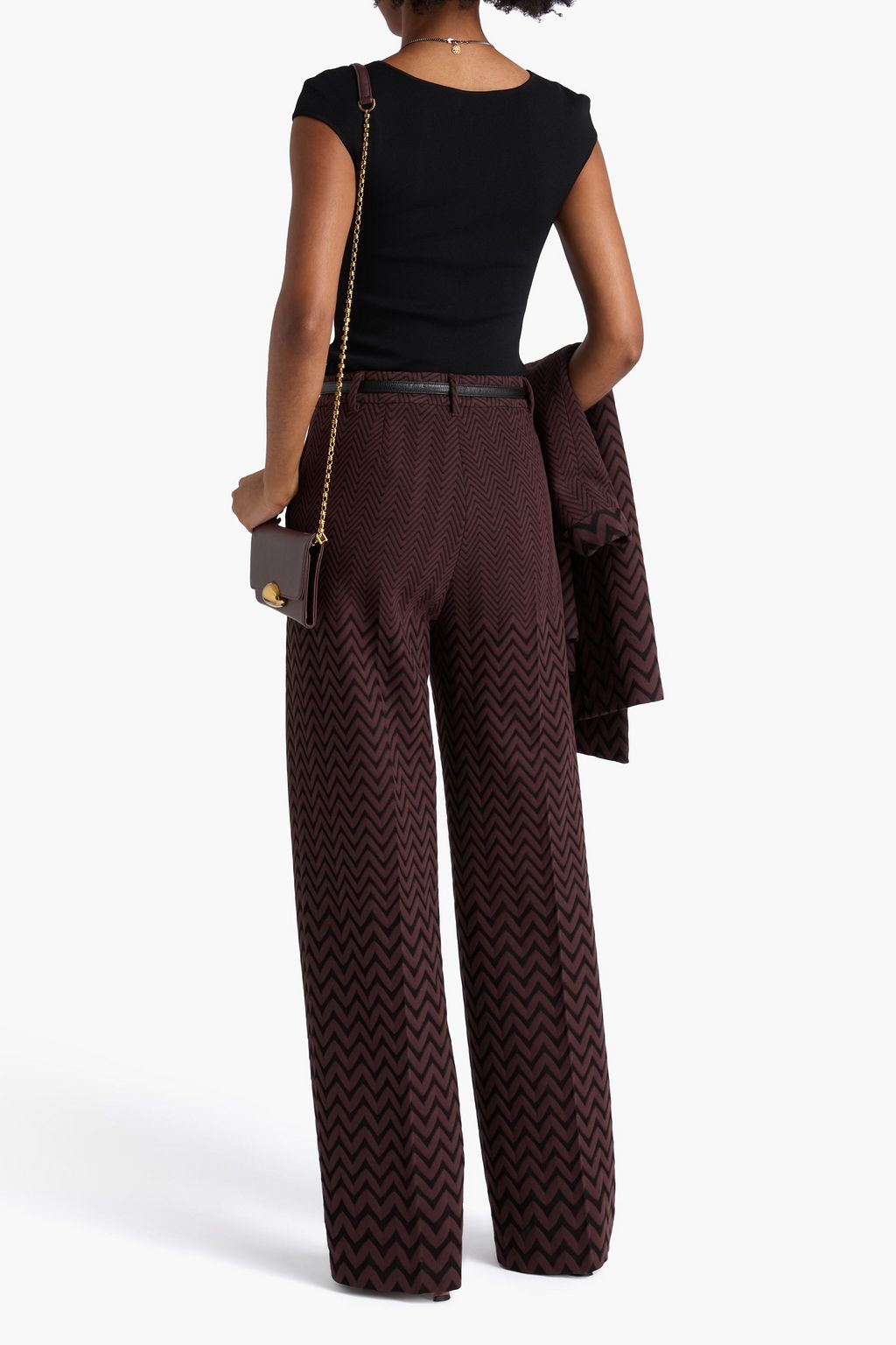 MISSONI Jacquard-knit cotton-blend wide-leg pants