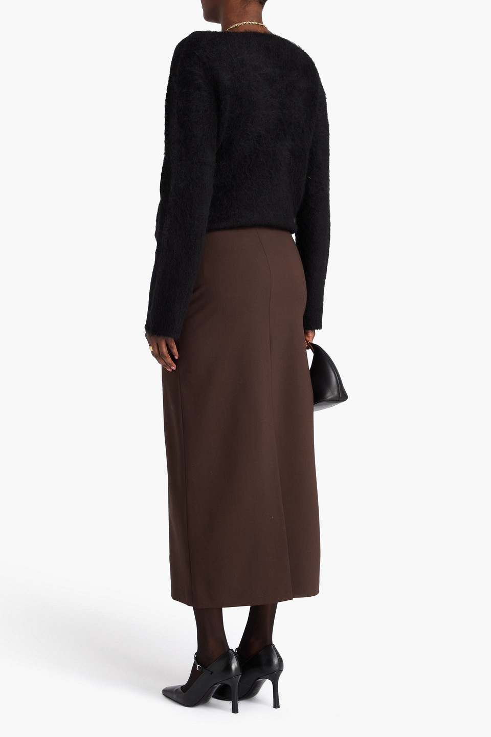  Loulou De Saison - Pullover „freya“ Aus Einer Alpakamischung - Schwarz - L 