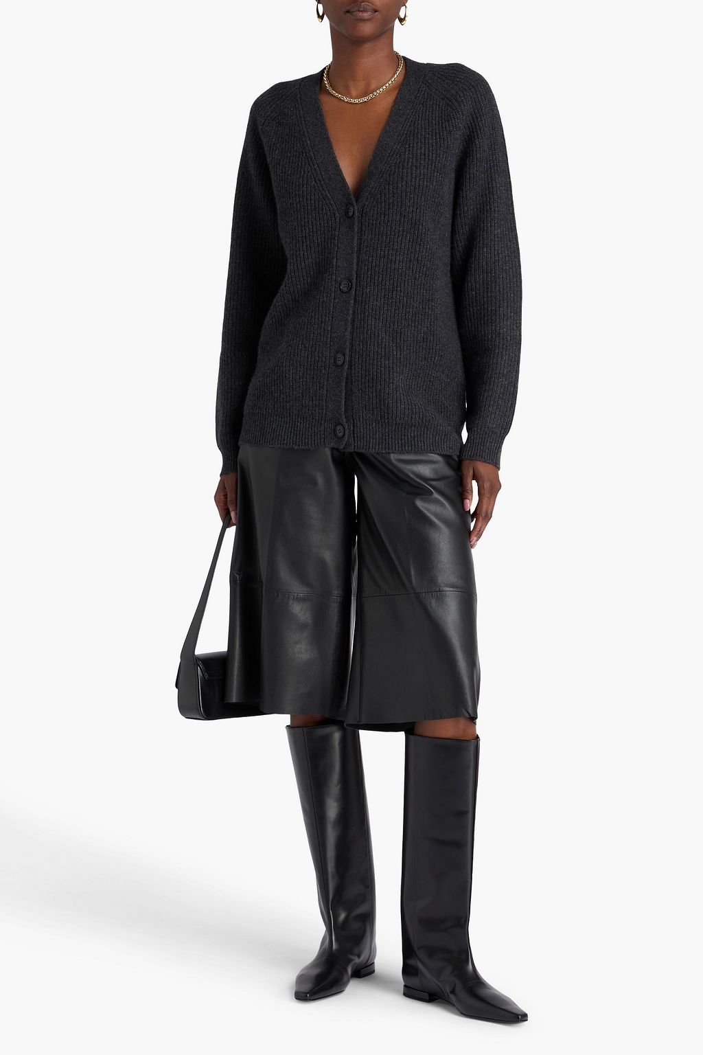 LOULOU STUDIO Leka  ribbed cashmere cardigan