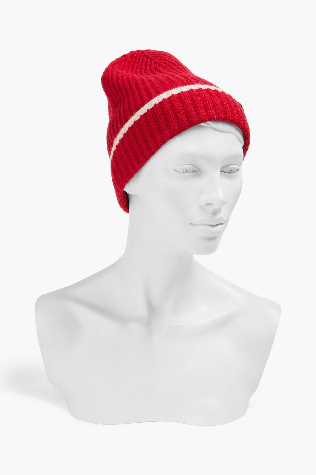 BRUNELLO CUCINELLI Bead-embellished ribbed cashmere beanie