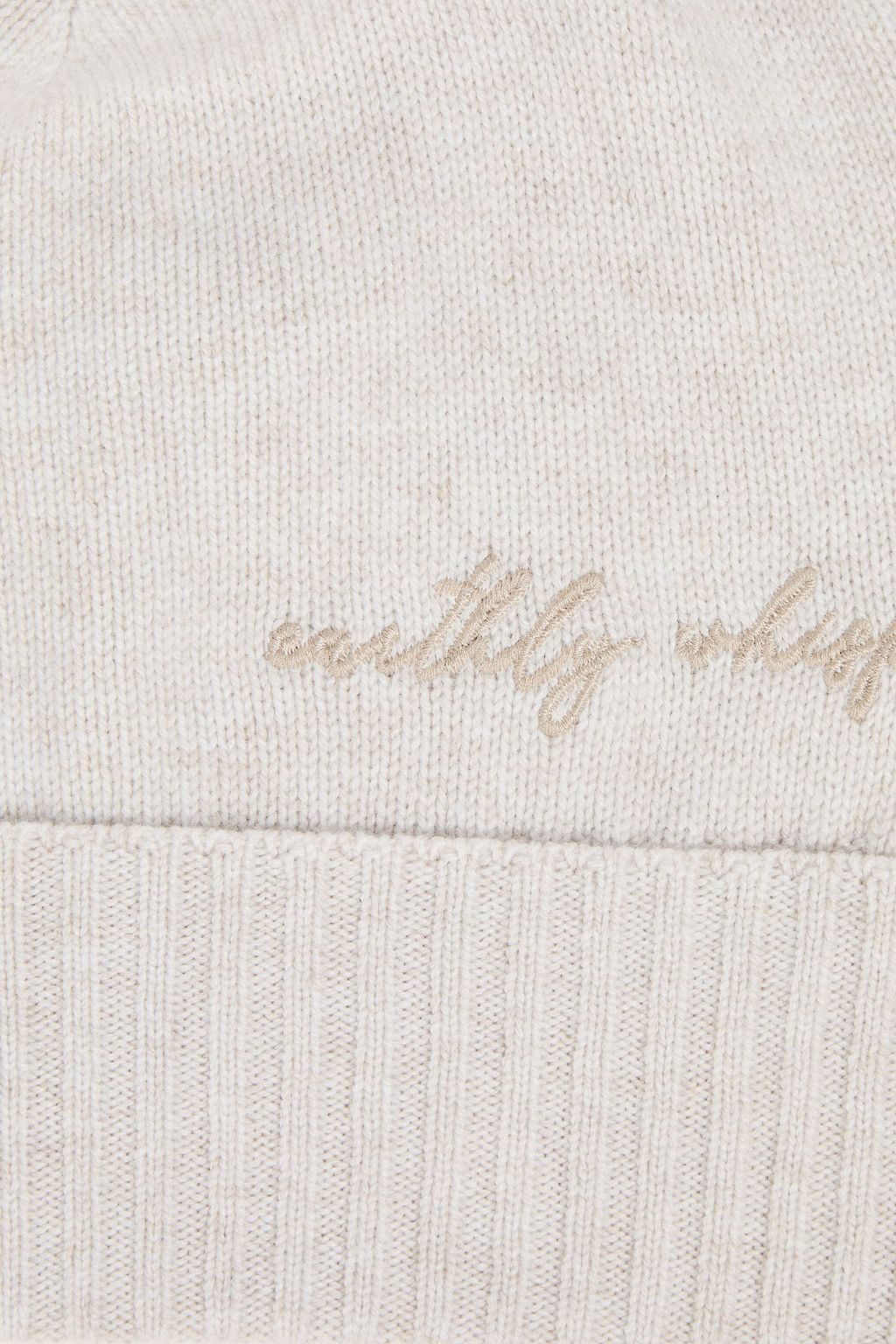 BRUNELLO CUCINELLI Embroidered wool, cashmere and silk-blend beanie