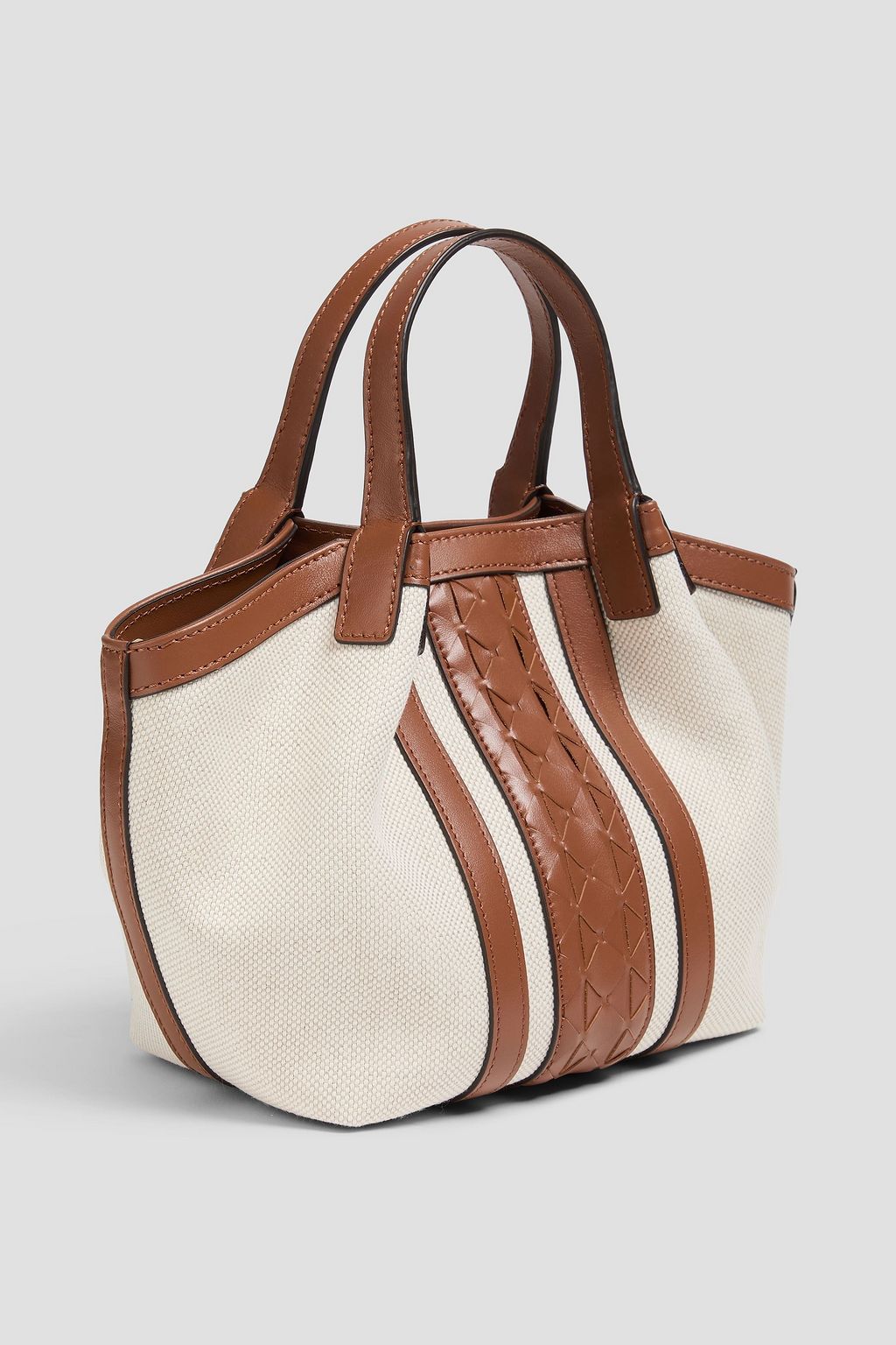 SERAPIAN Secret mini leather and canvas tote