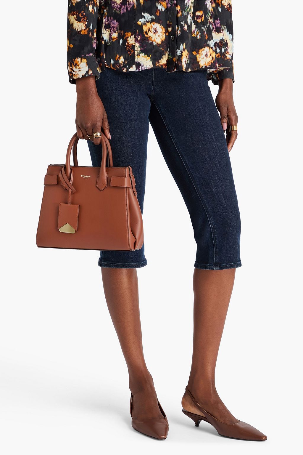 SERAPIAN Meliné leather tote