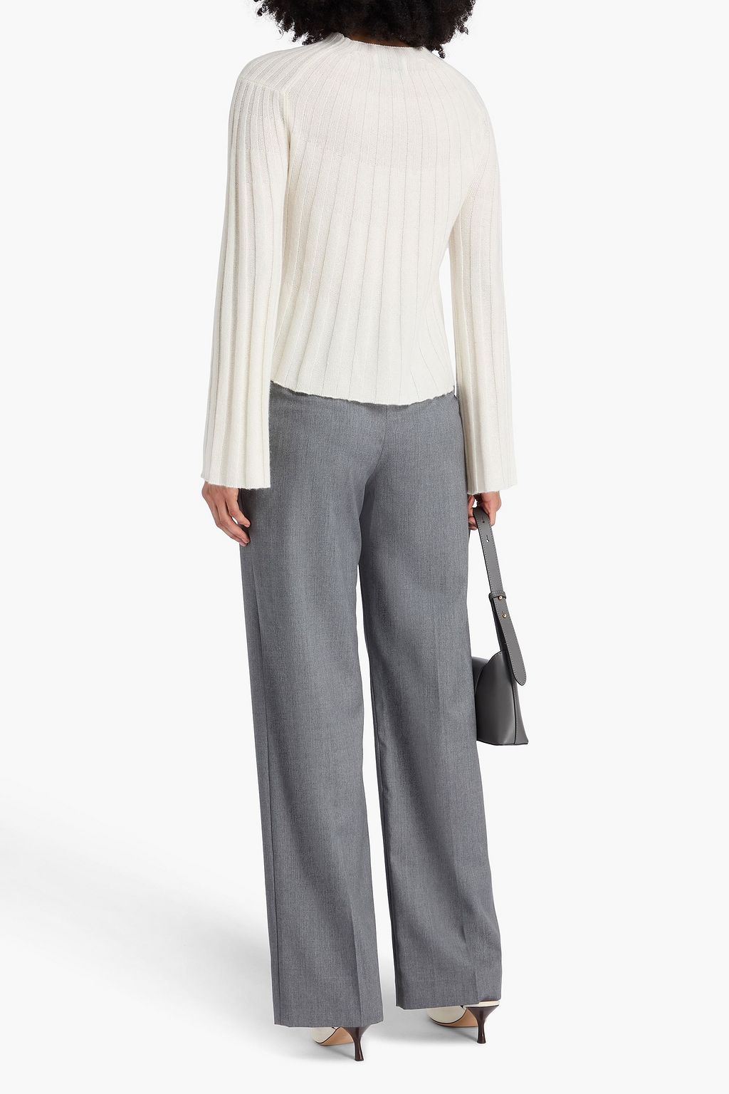LOULOU STUDIO Koro Pullover aus einer gerippten Woll-Kaschmirmischung