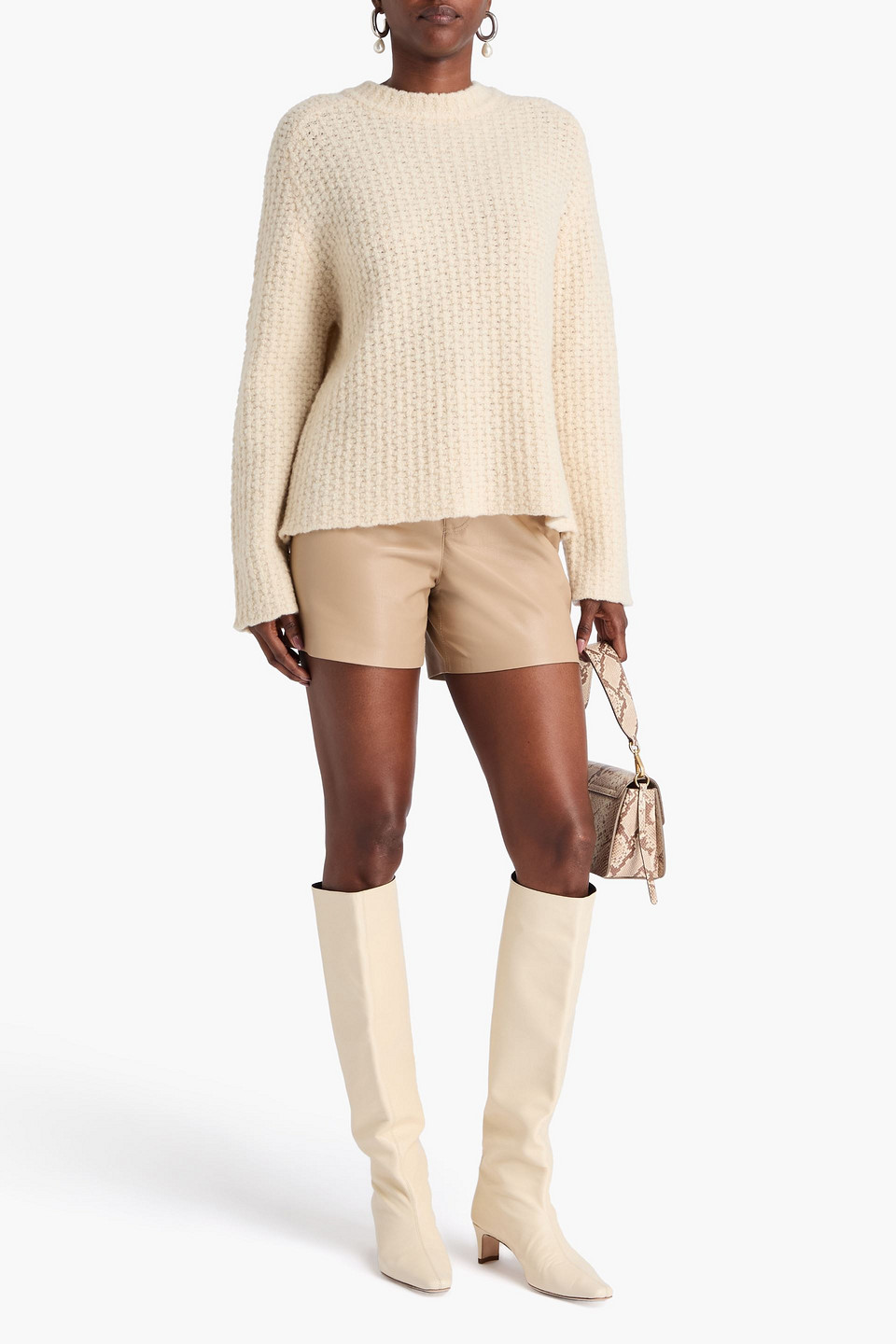  Loulou De Saison - Pullover „isabela“ Aus Einer Wollmischung - Weiß - S 