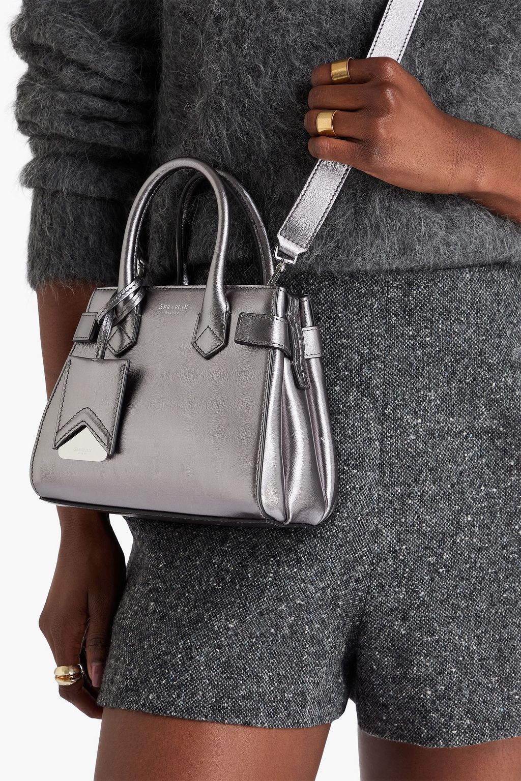 SERAPIAN Meliné mini leather tote