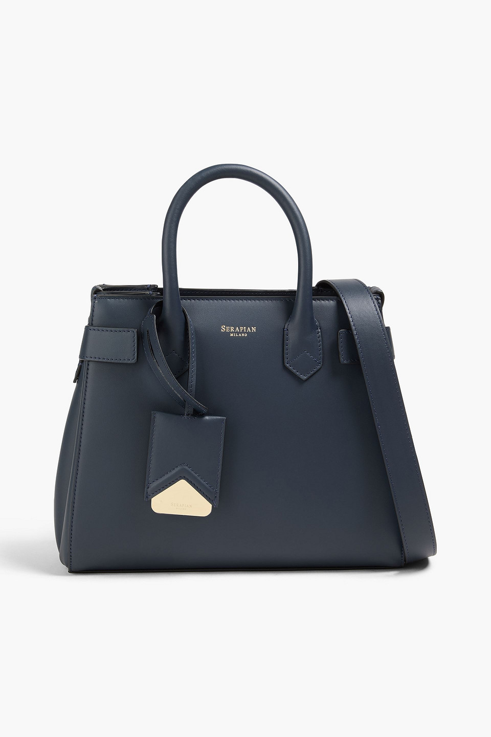 Serapian Meliné Leather And Raffia Tote