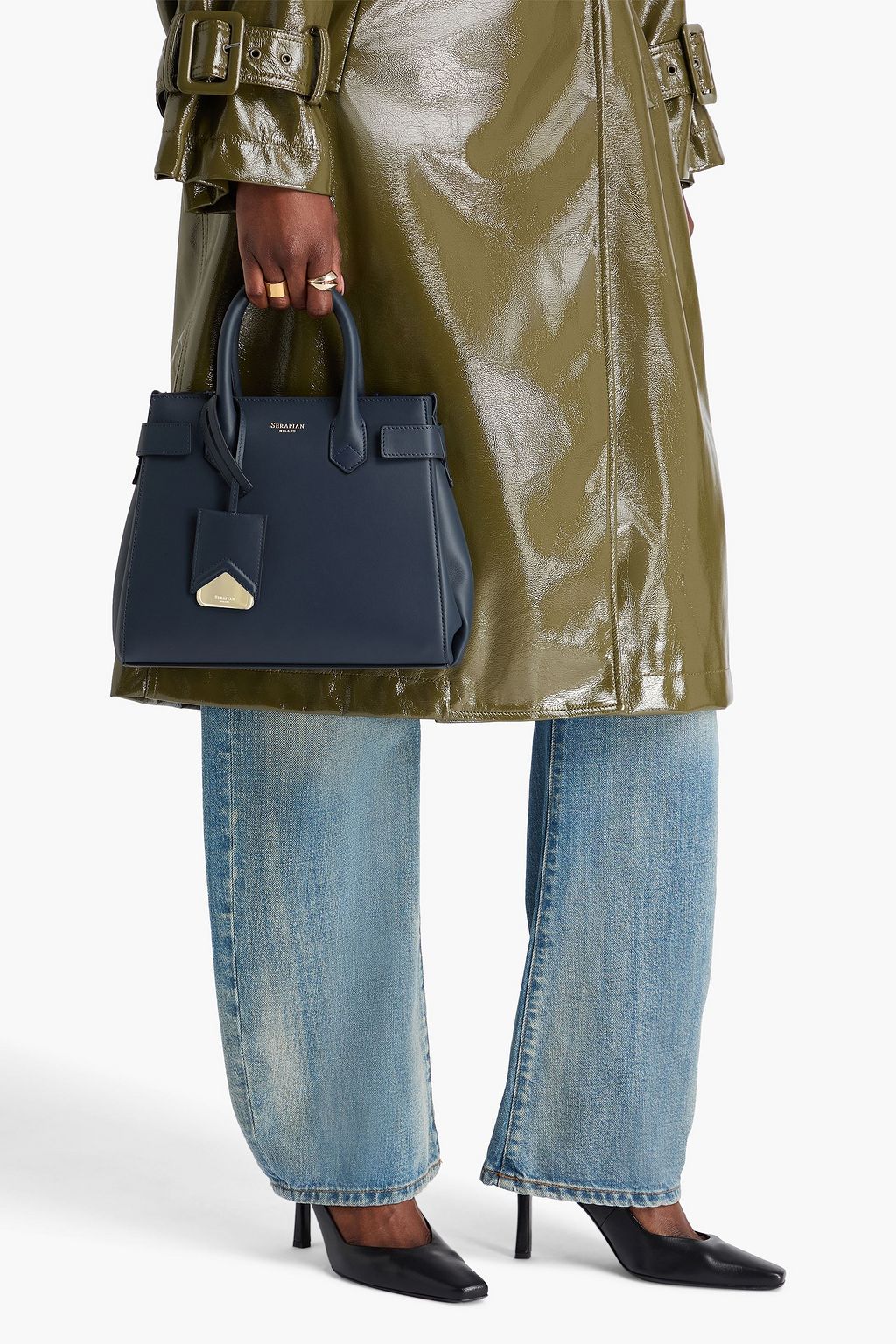 SERAPIAN Meliné leather tote