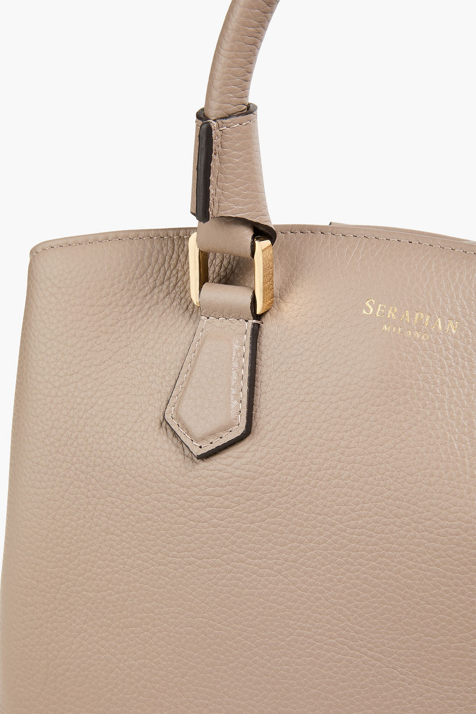 Serapian Luna Small Pebbled-leather Tote