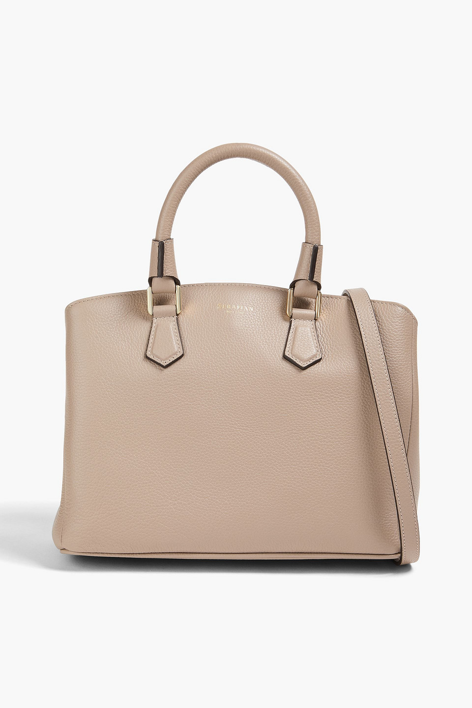 Serapian Luna Small Pebbled-leather Tote