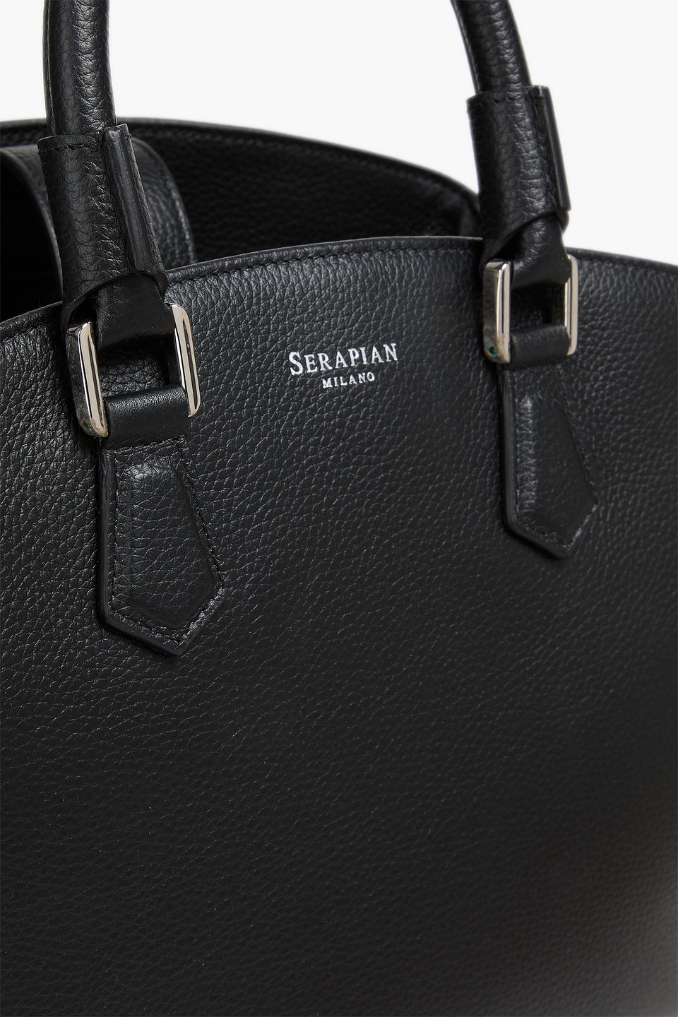Serapian Luna Small Pebbled-leather Tote