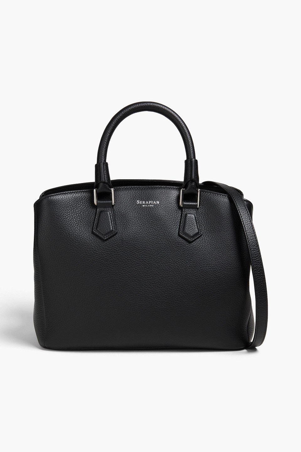 Serapian Luna Small Pebbled-leather Tote