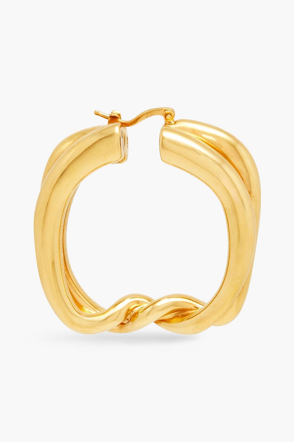 JACQUEMUS أقراط بحلقات دائرية من معدن ذهبي اللون