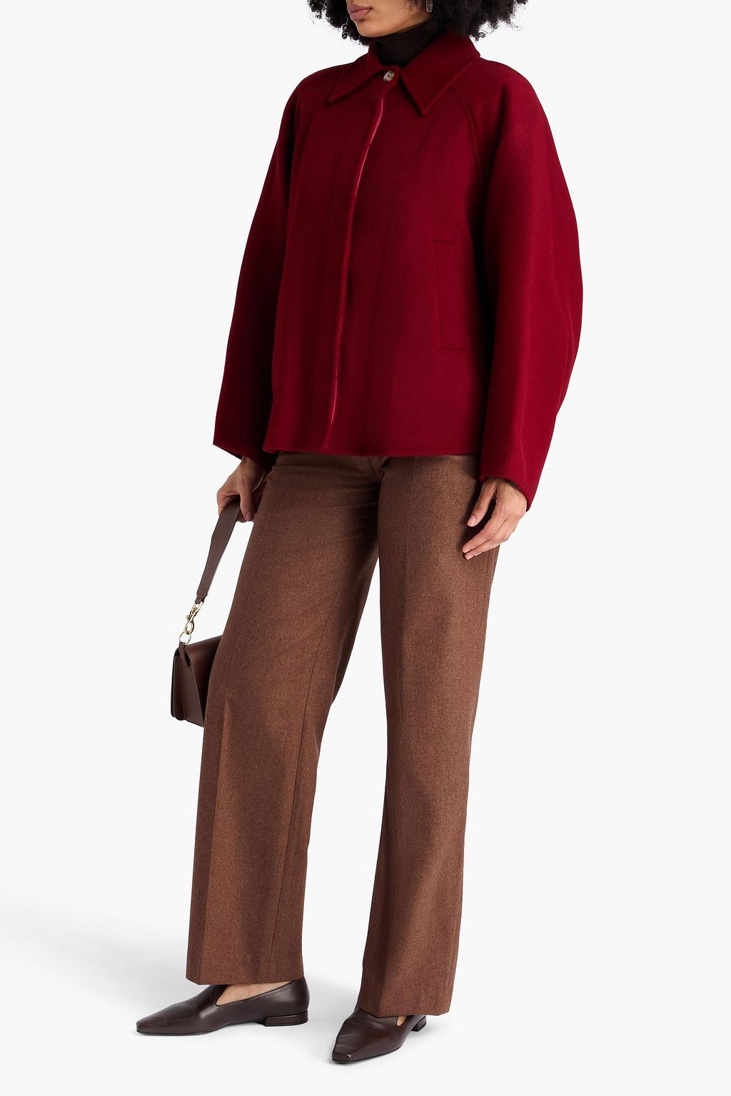 LOULOU STUDIO Camila Mantel aus einer Woll-Kaschmirmischung mit Cape-Effekt