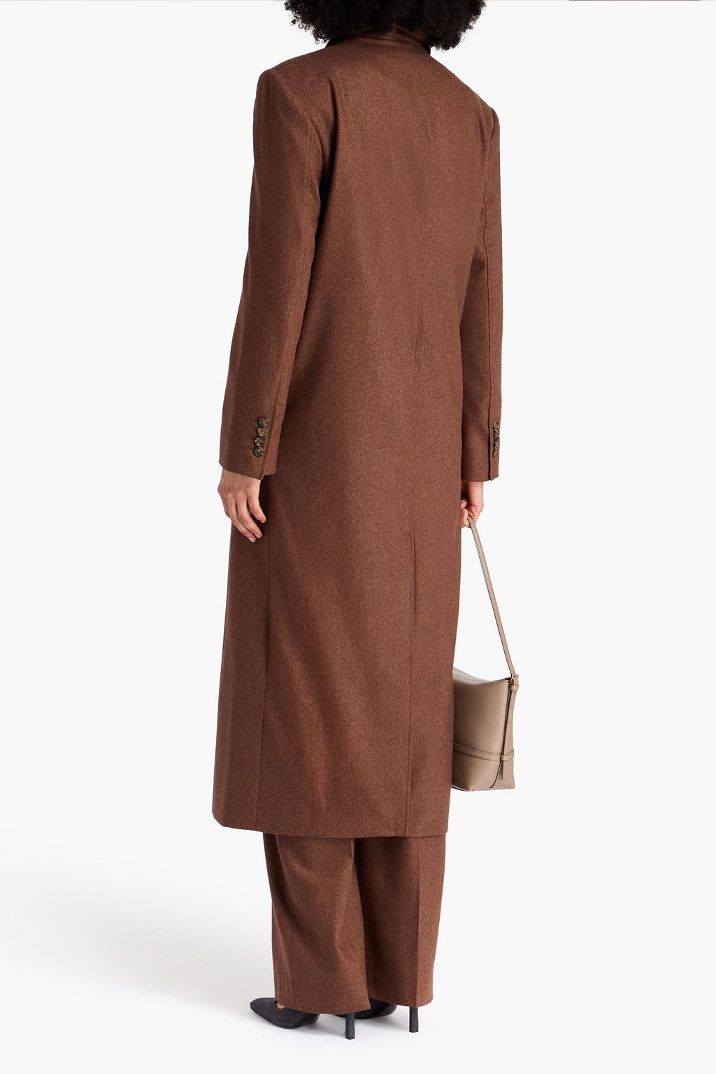 LOULOU STUDIO Zeno double-breasted wool-blend flannel coat