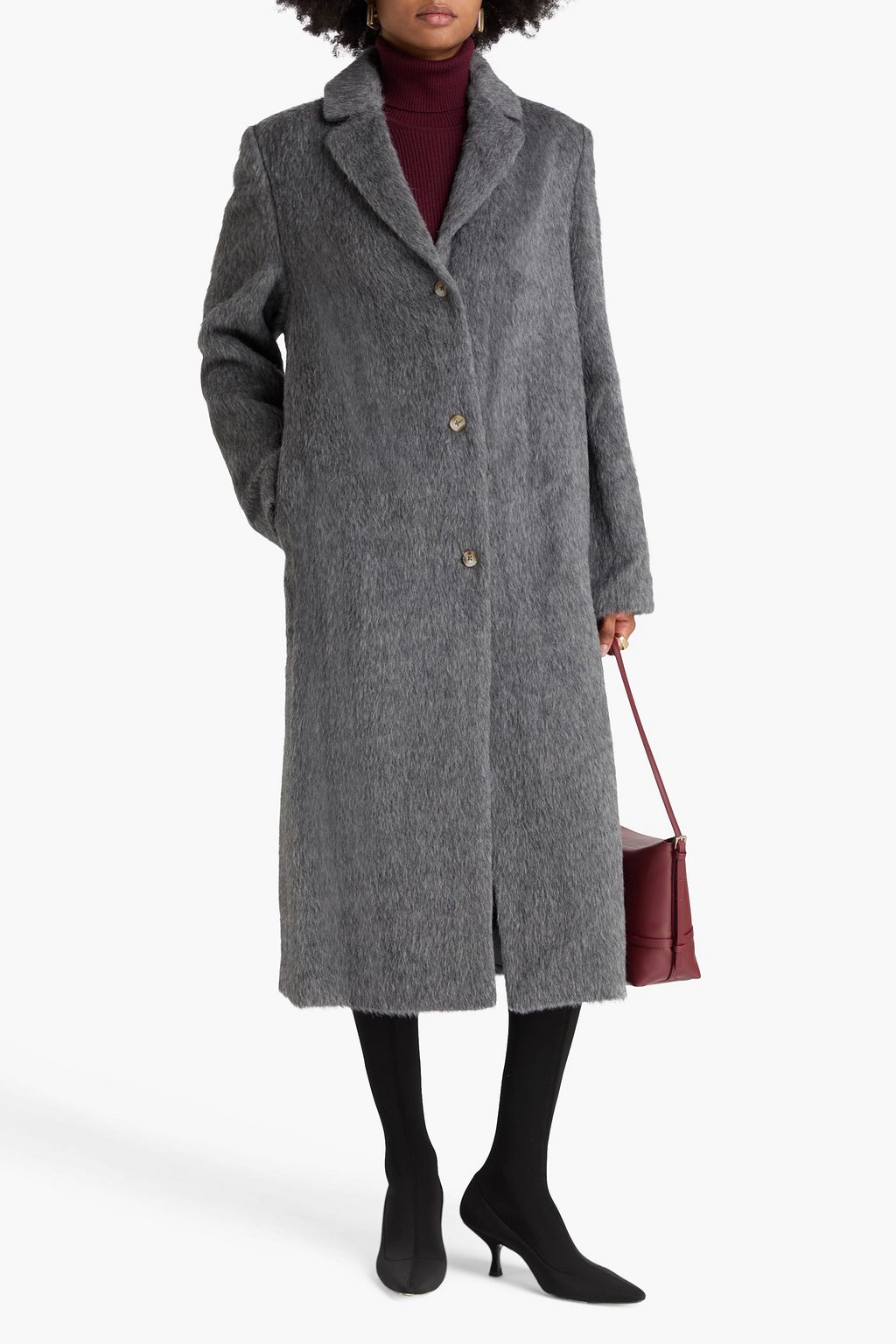 LOULOU STUDIO Danielle brushed alpaca and wool-blend felt coat