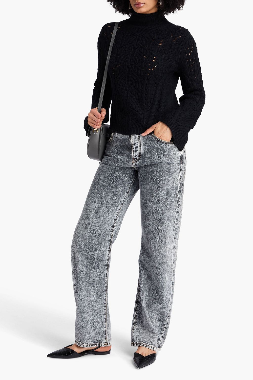 LOULOU STUDIO Gustavia pointelle-knit wool and cashmere-blend turtleneck sweater