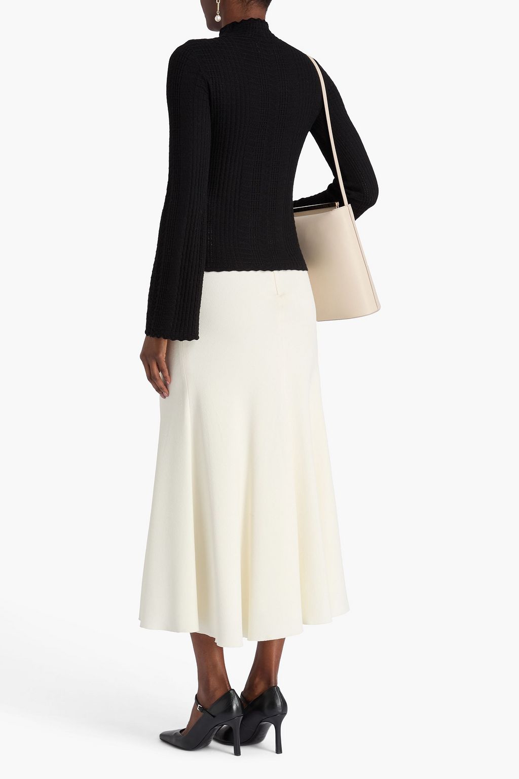 LOULOU STUDIO Orion pointelle-knit wool-blend turtleneck sweater