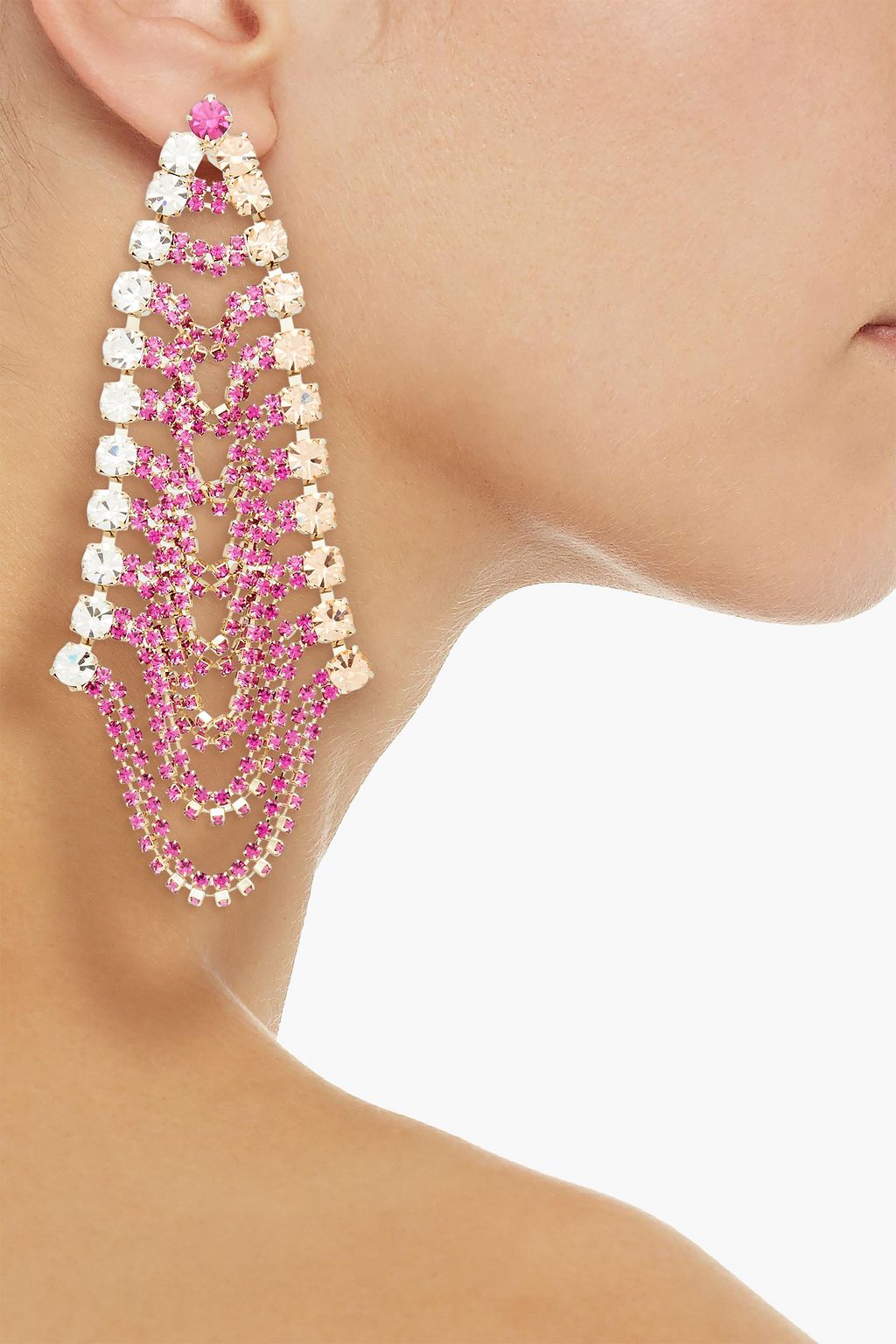 ROSANTICA Gold-tone crystal earrings