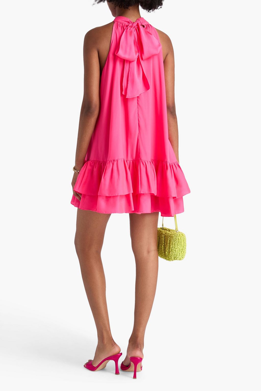 ALICE + OLIVIA Erna ruffled cady mini dress