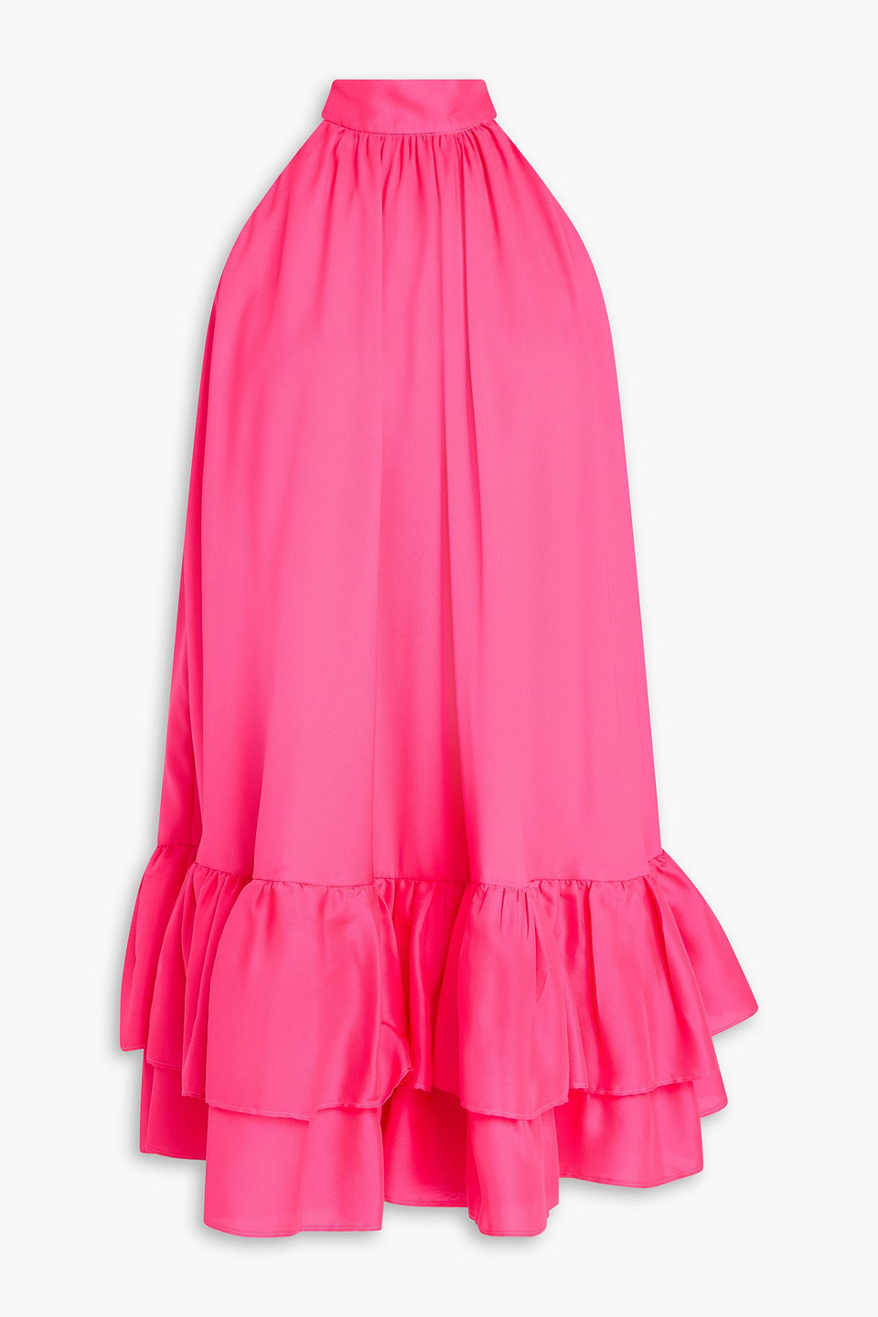 Erna ruffled cady mini dress