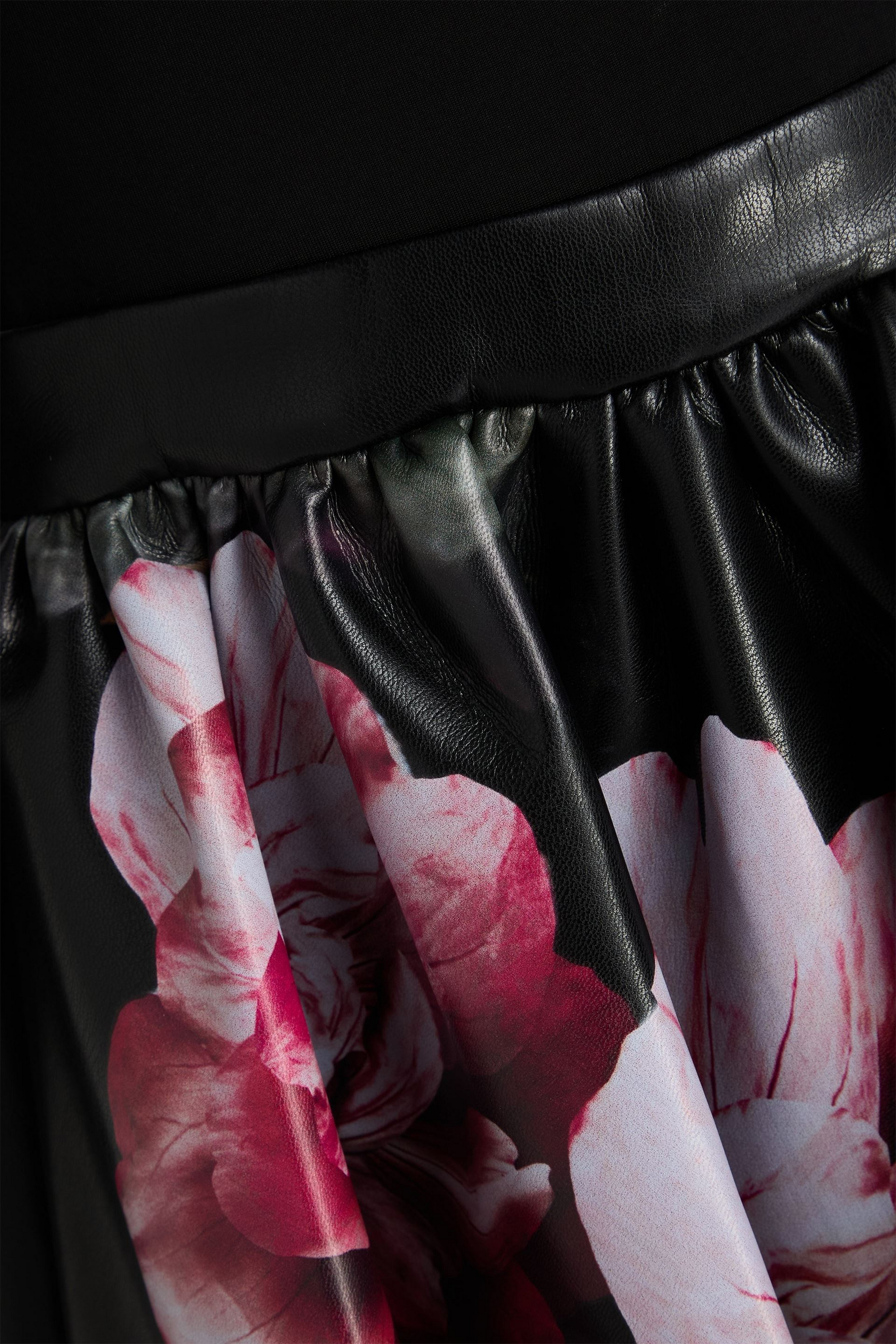 alice + olivia Chara jersey-paneled floral-print mini dress thumbnail