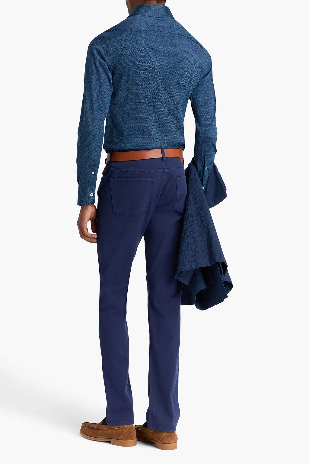 CANALI قميص من القطن والجاكار