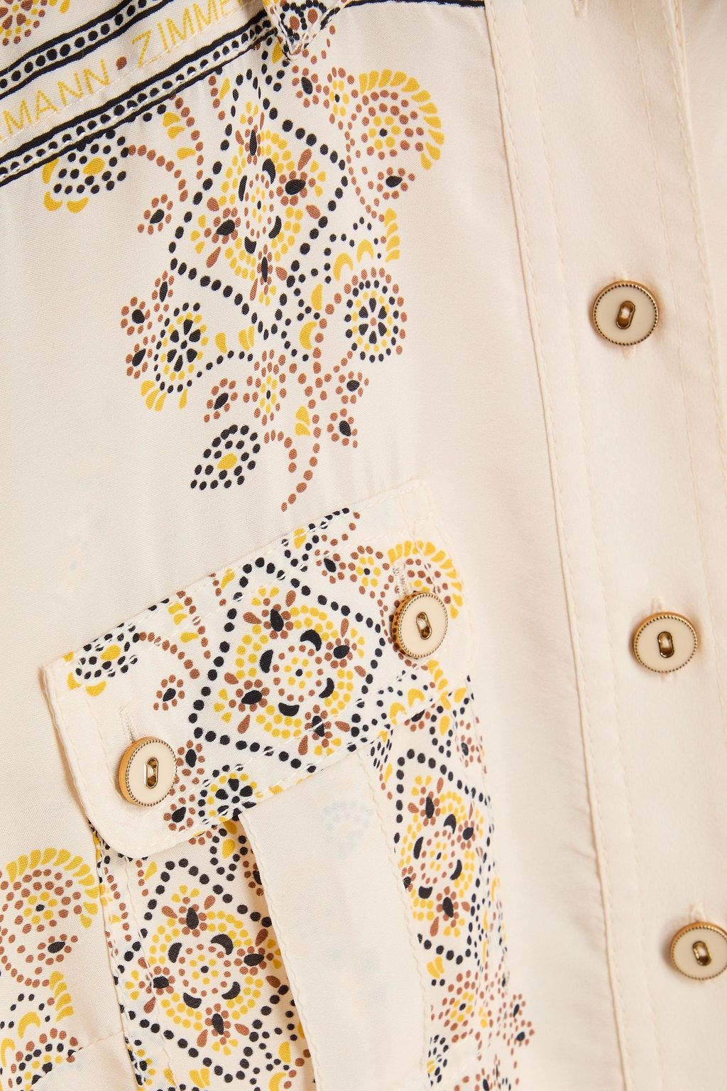 ZIMMERMANN Printed crepe de chine shirt