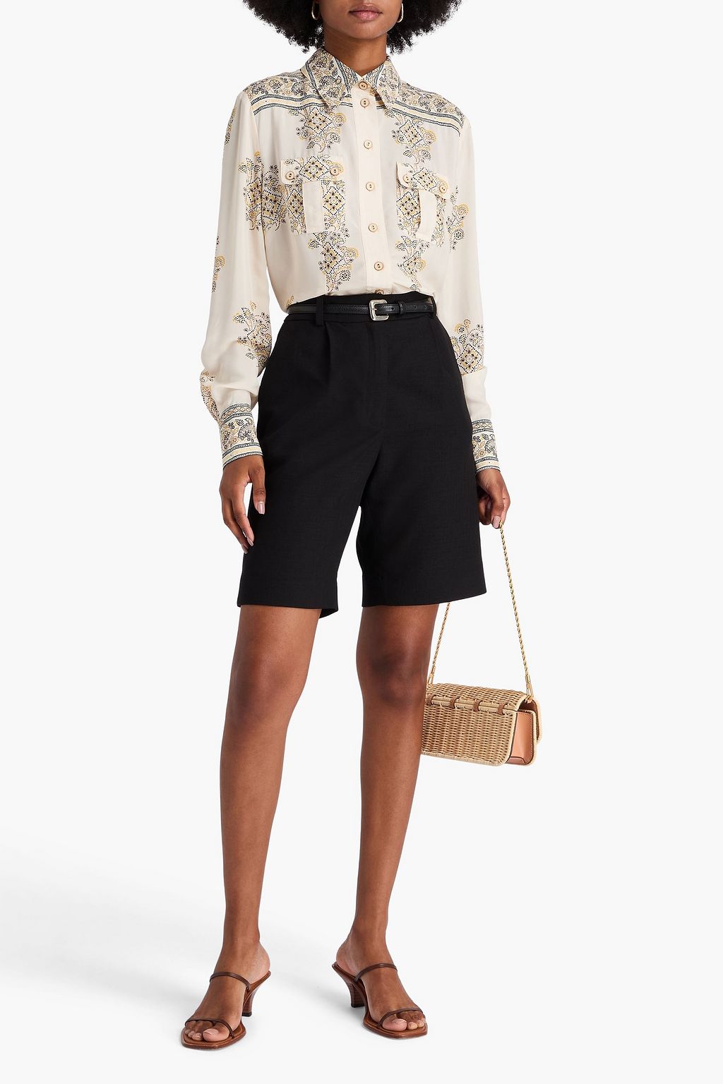 ZIMMERMANN Printed crepe de chine shirt