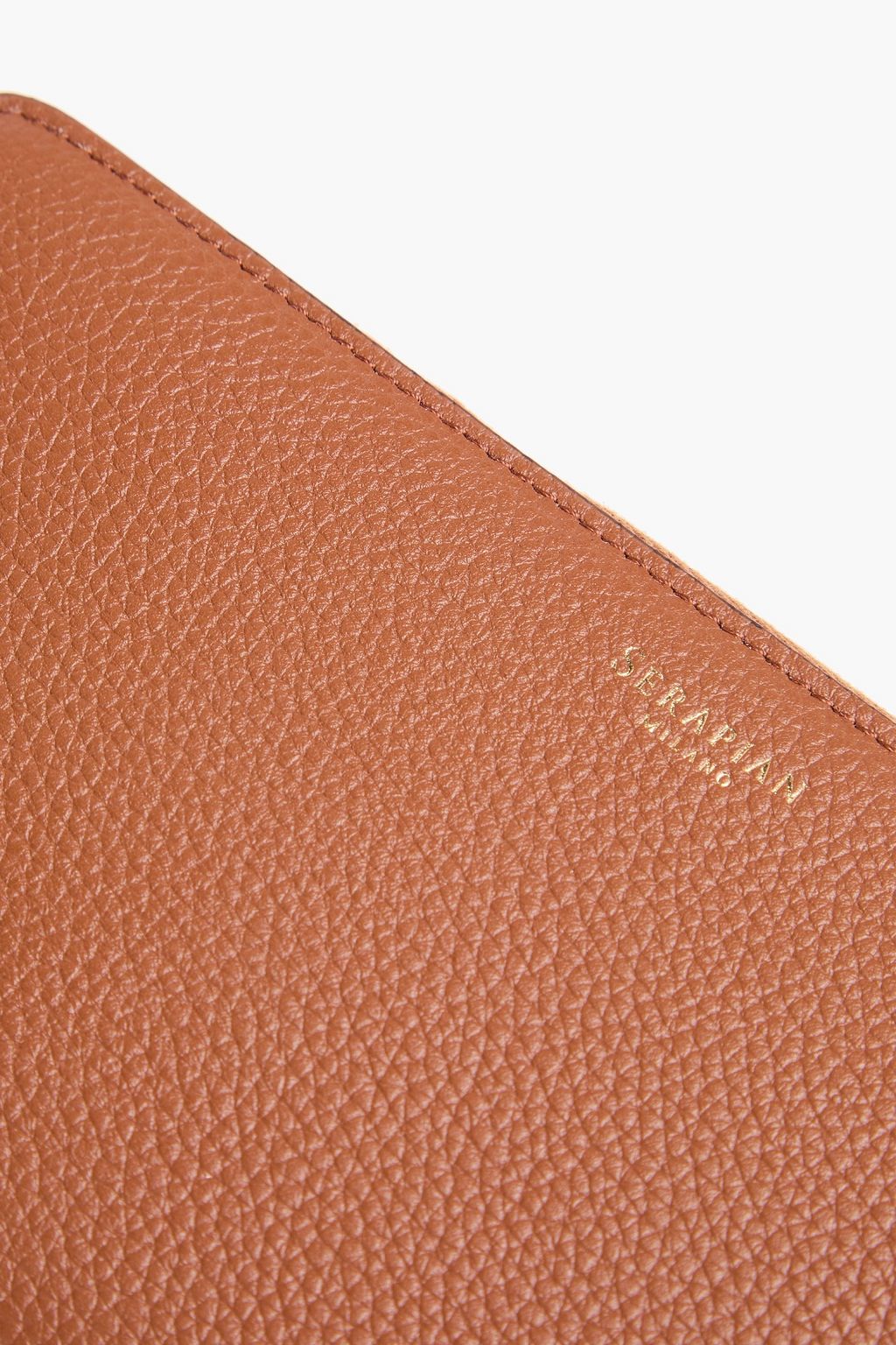 SERAPIAN ぺブル加工レザー コンチネンタルウォレット