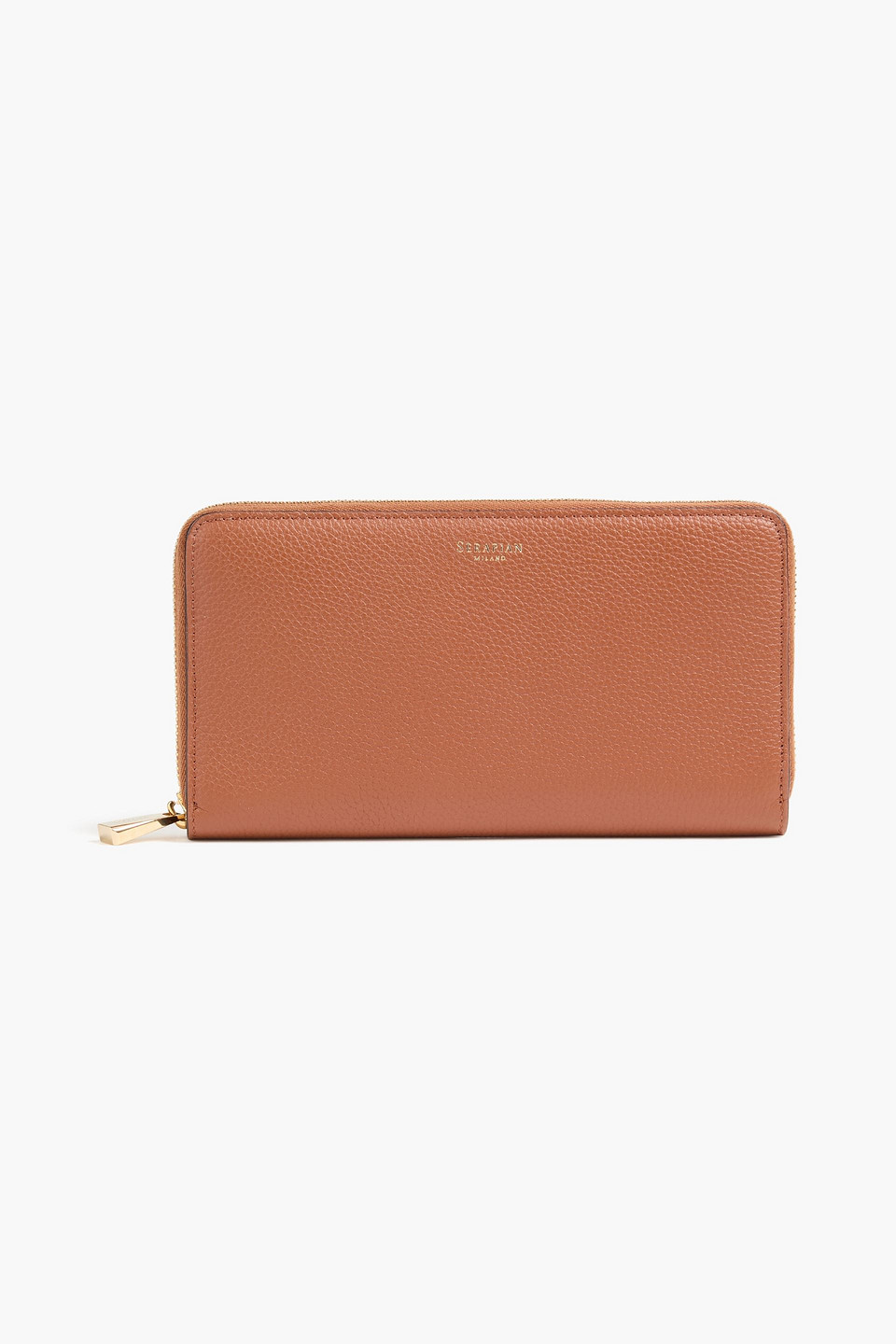 Serapian Pebbled-leather Continental Wallet