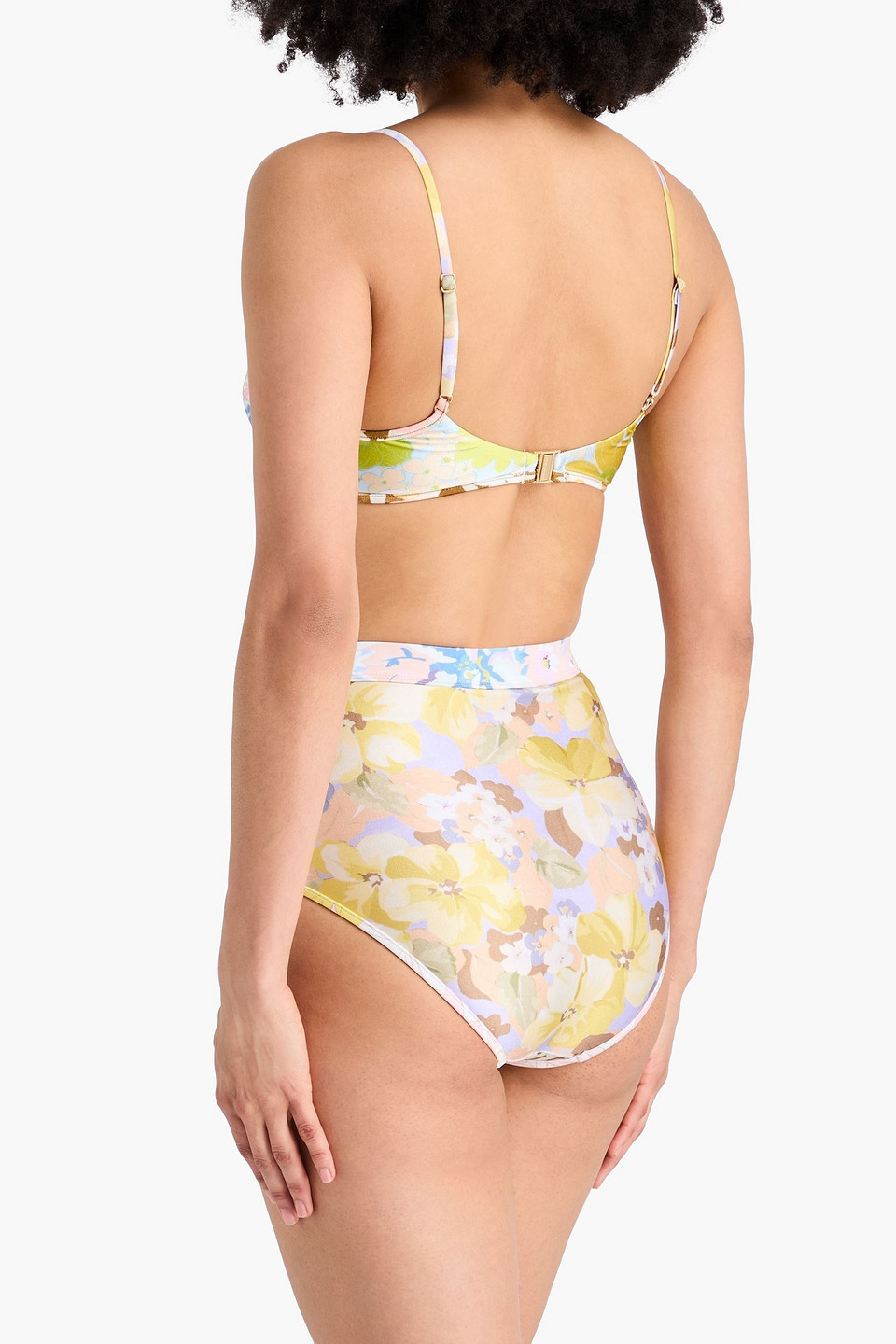  Zimmermann - Gestepptes Bikini-oberteil Mit Floralem Print - Pink - 0 
