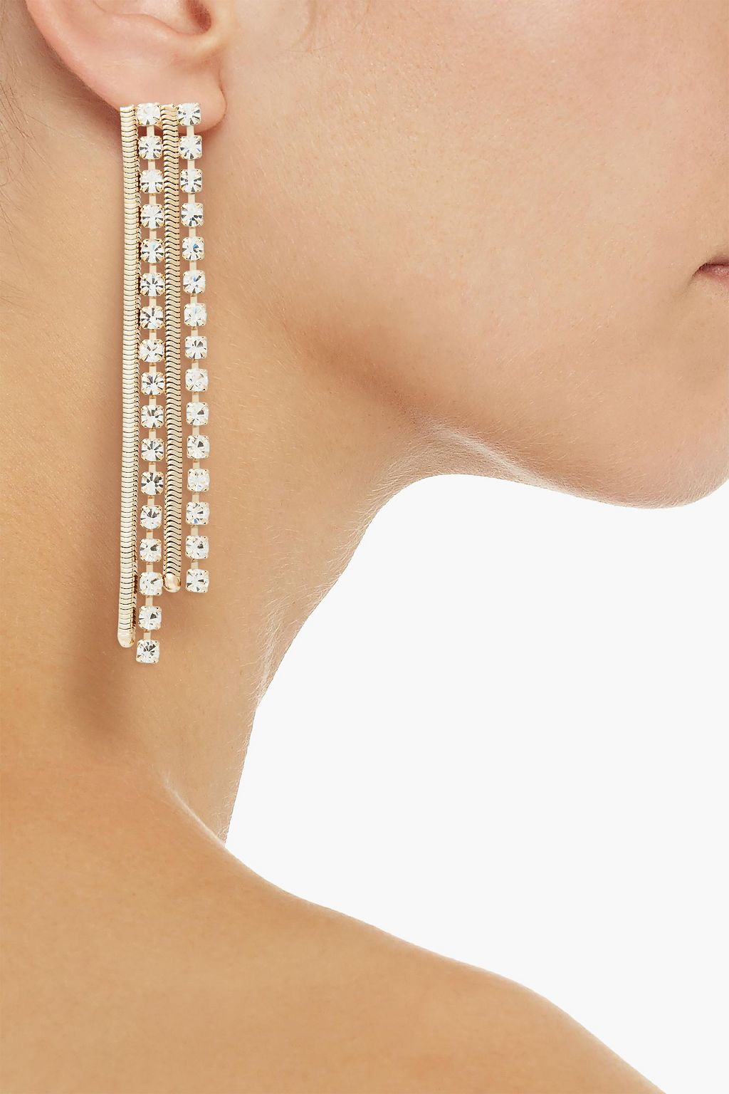 ROSANTICA Gold-tone crystal earrings