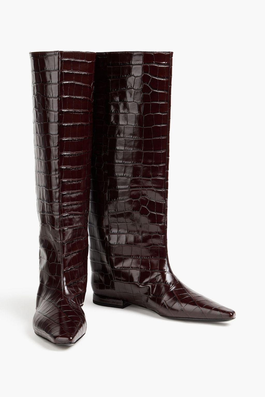 LOULOU STUDIO Ellie croc-effect leather boots