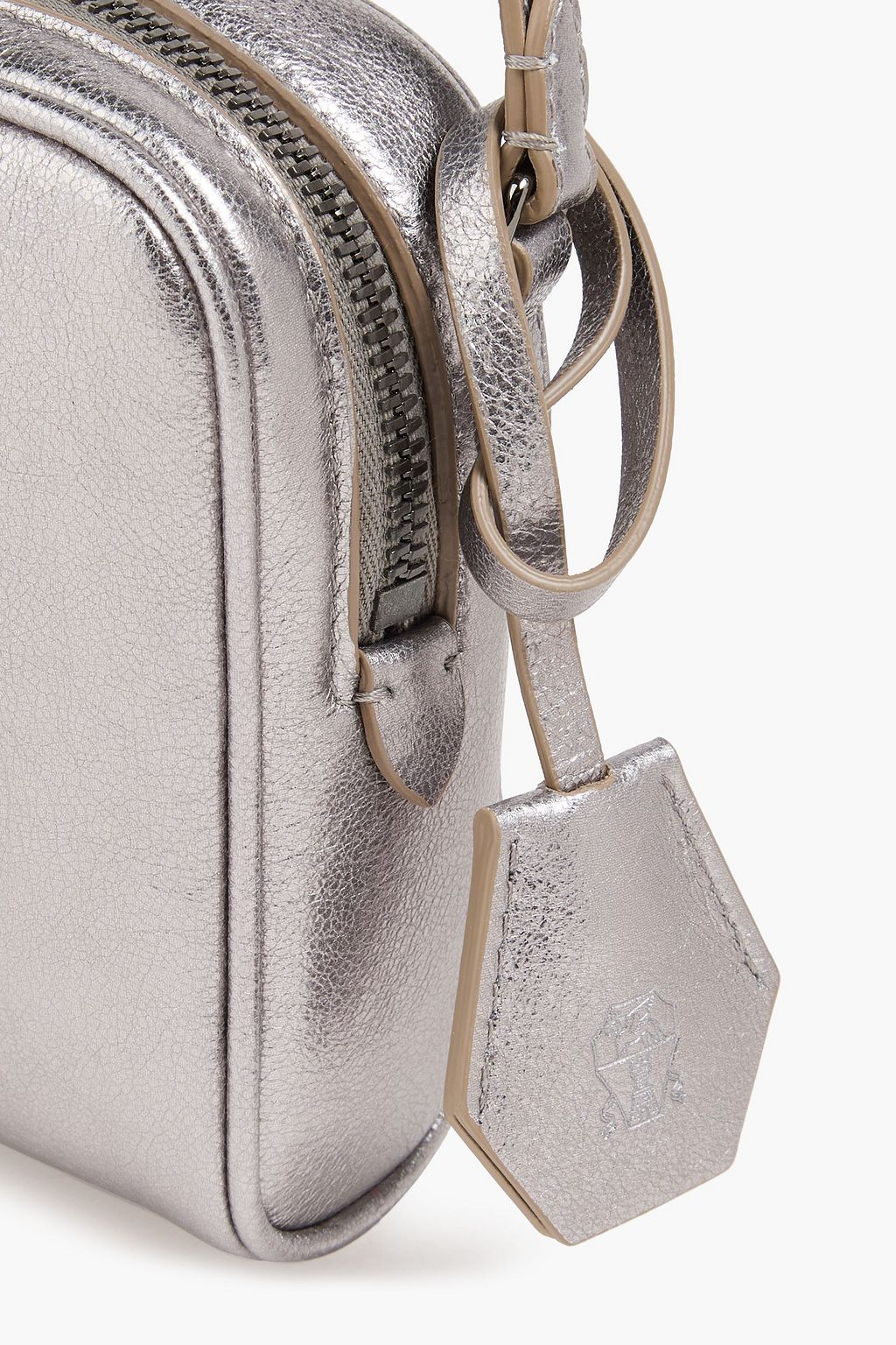 BRUNELLO CUCINELLI レザー クロスボディバッグ メタリック