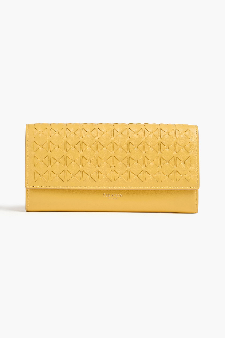 Serapian Mosaico Woven Leather Continental Wallet