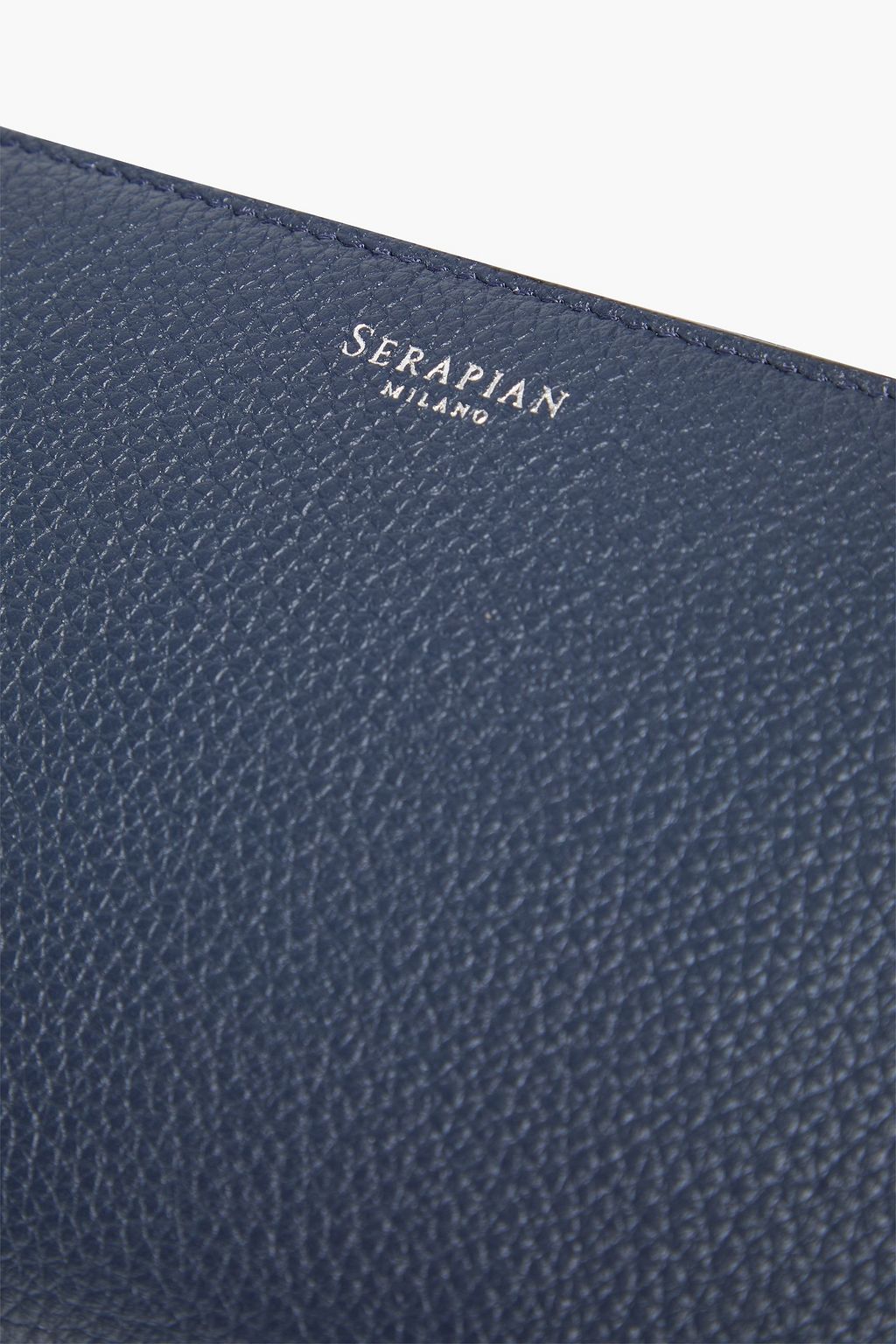 SERAPIAN ぺブル加工レザー コンチネンタルウォレット