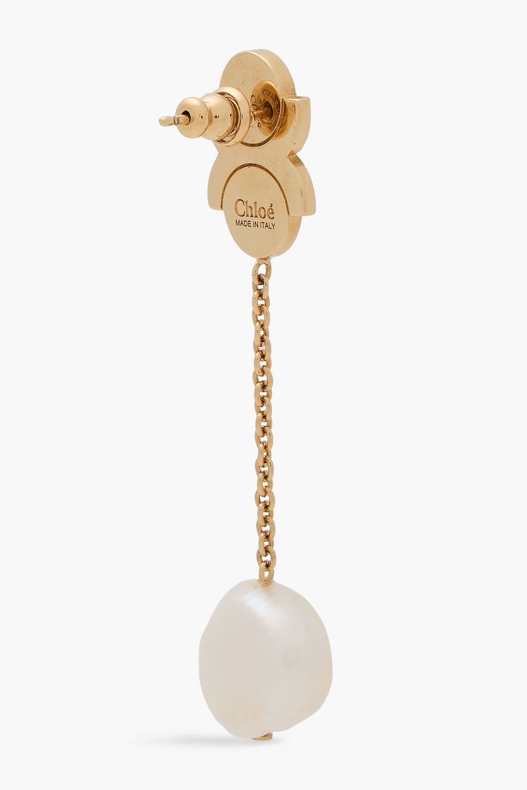 CHLOÉ Marcie gold-tone pearl earrings