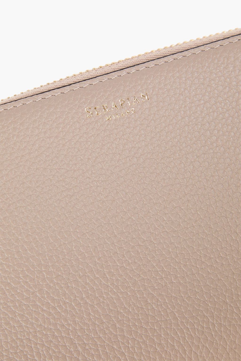 SERAPIAN ぺブル加工レザー コンチネンタルウォレット