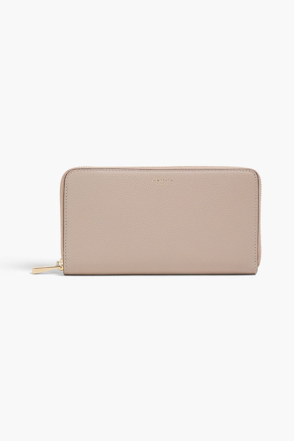 Serapian Pebbled-leather Continental Wallet