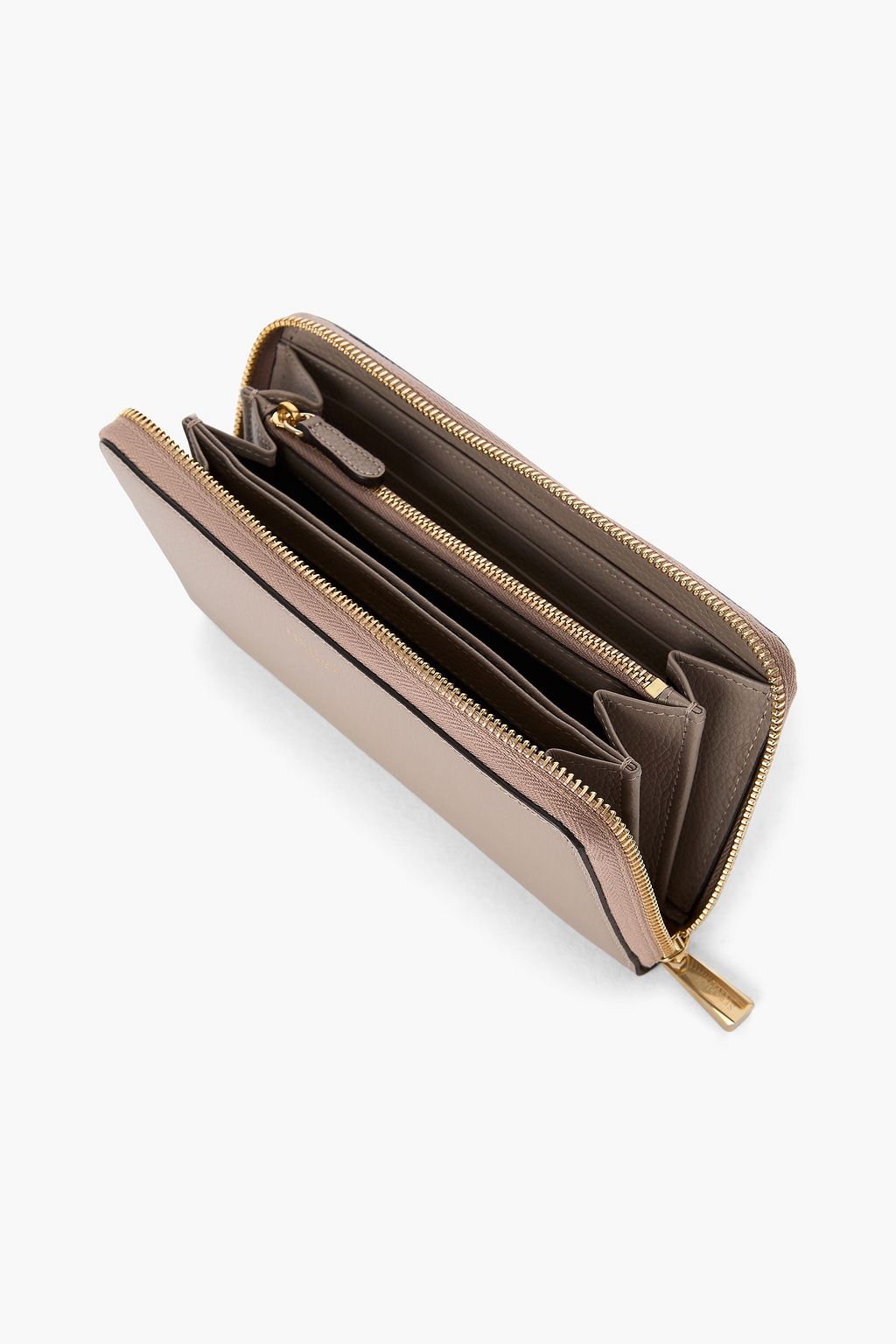 SERAPIAN ぺブル加工レザー コンチネンタルウォレット