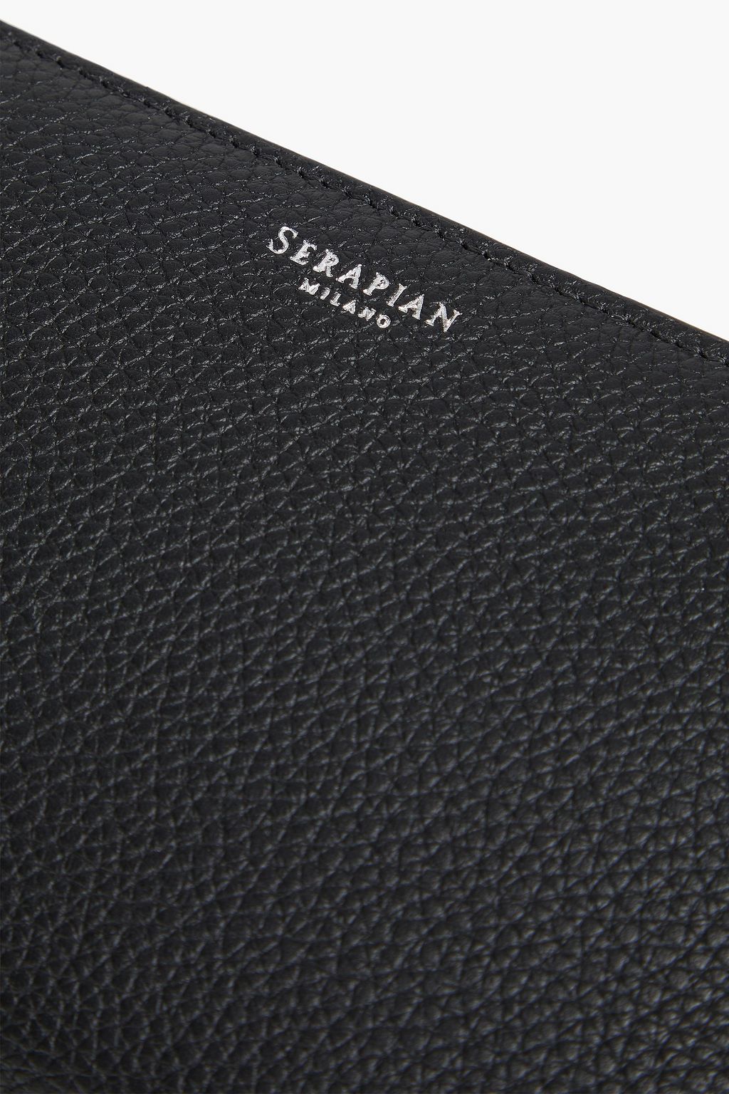 SERAPIAN ぺブル加工レザー コンチネンタルウォレット