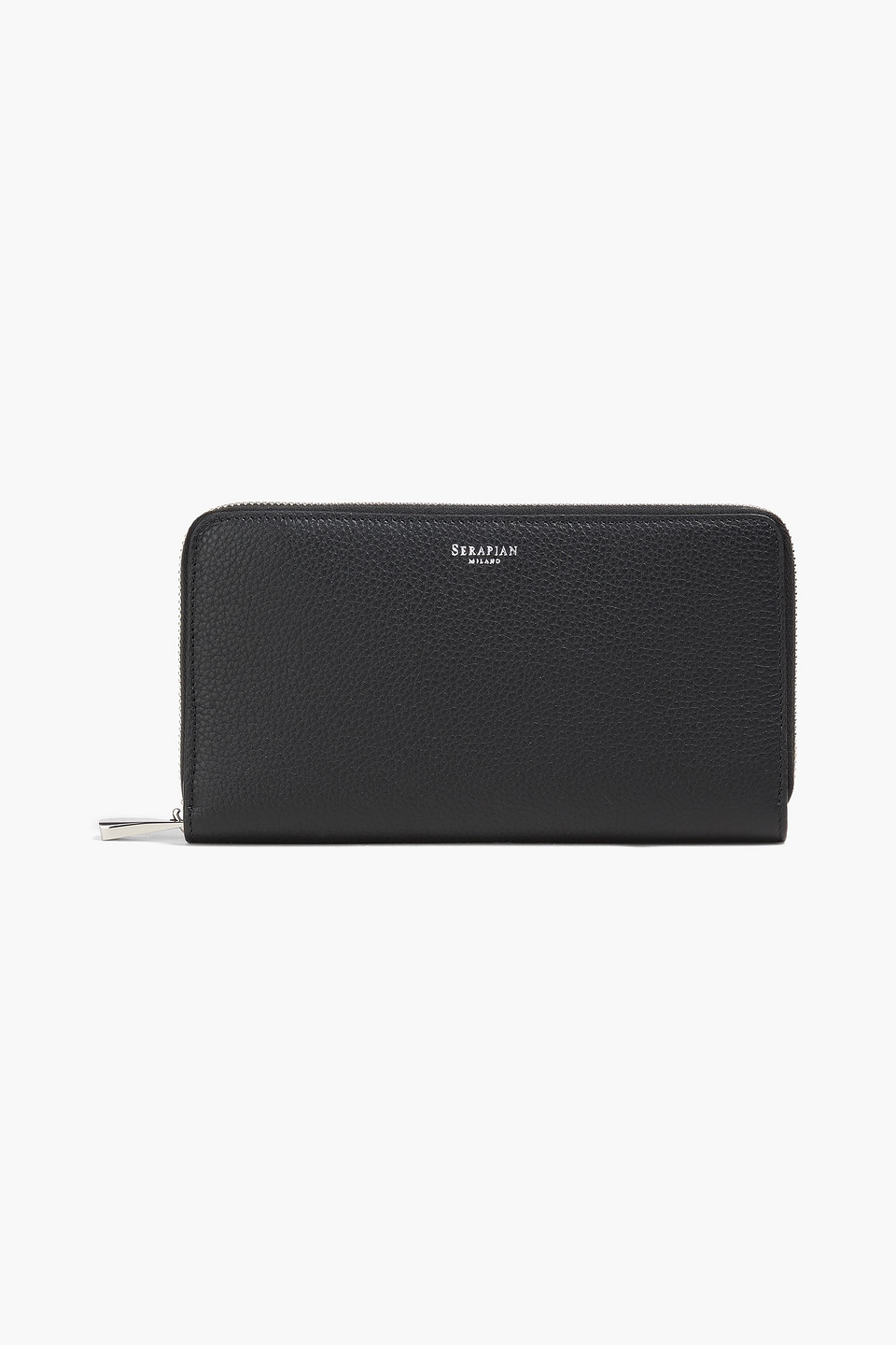 Serapian Pebbled-leather Continental Wallet