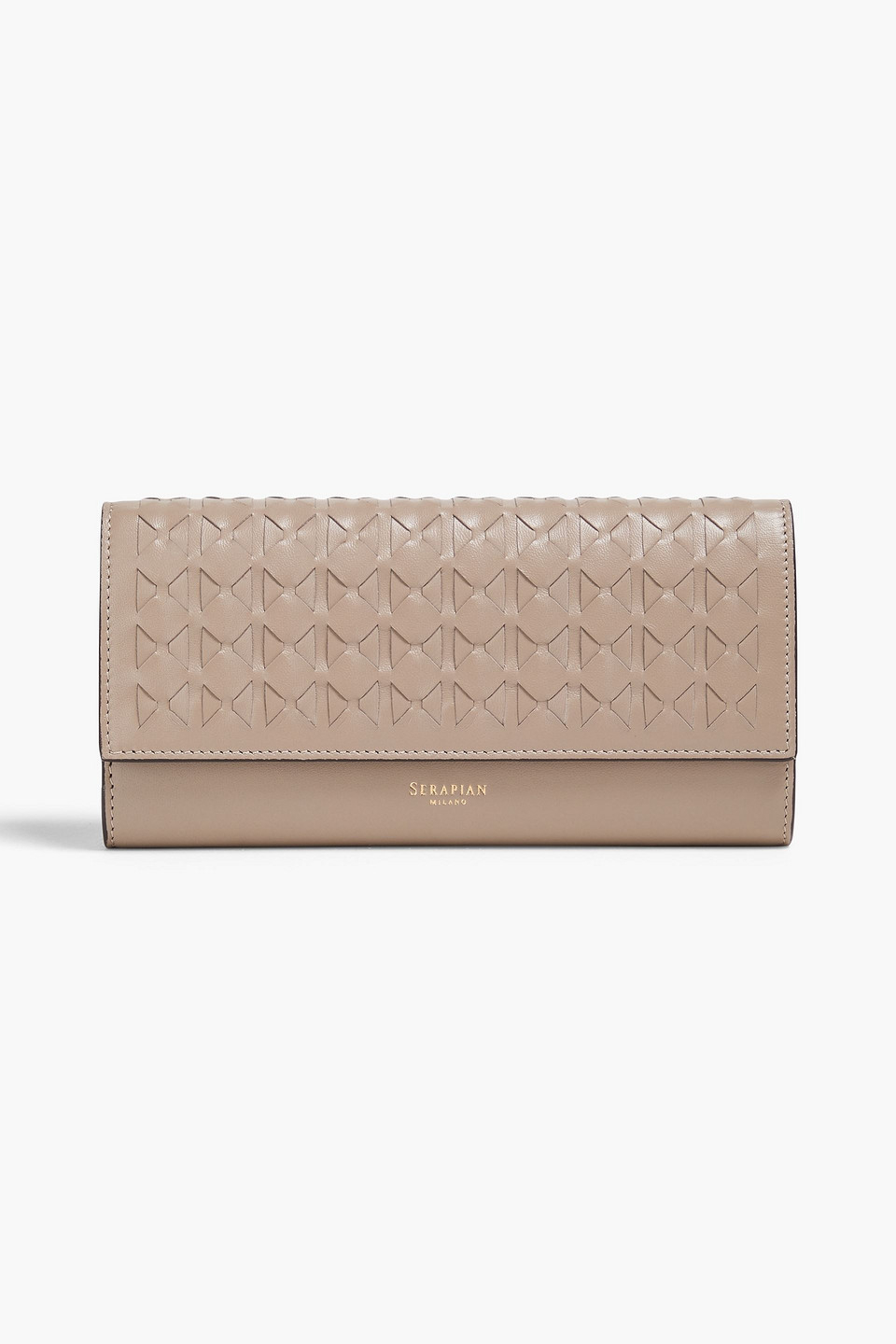 Serapian Mosaico Woven Leather Continental Wallet