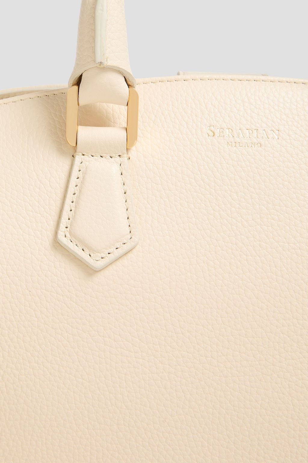 SERAPIAN Luna pebbled-leather tote