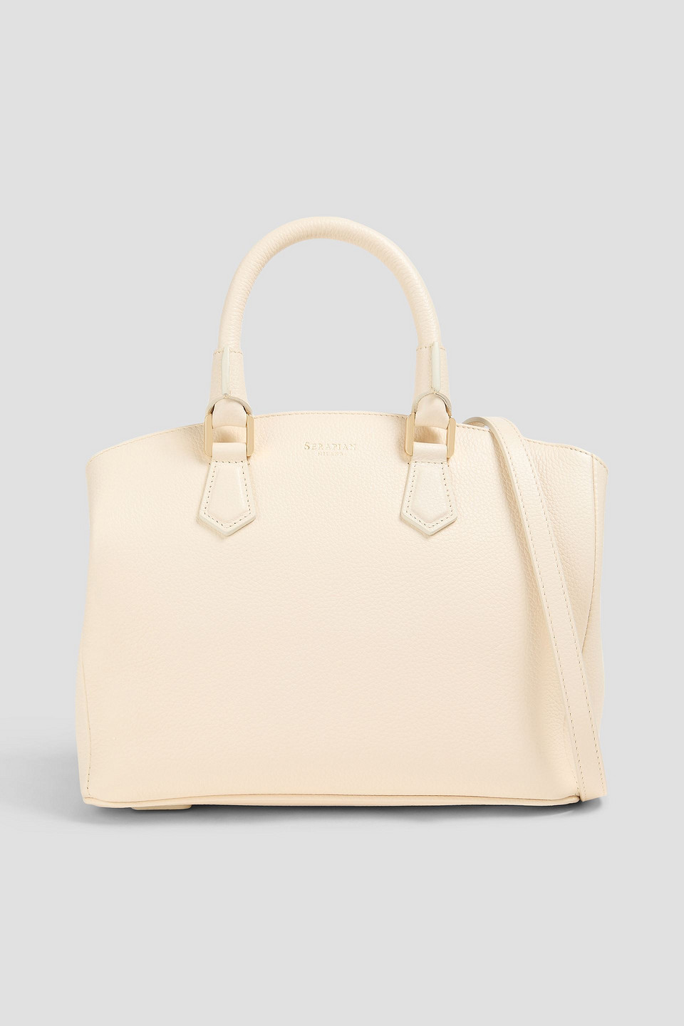 Serapian Luna Pebbled-leather Tote